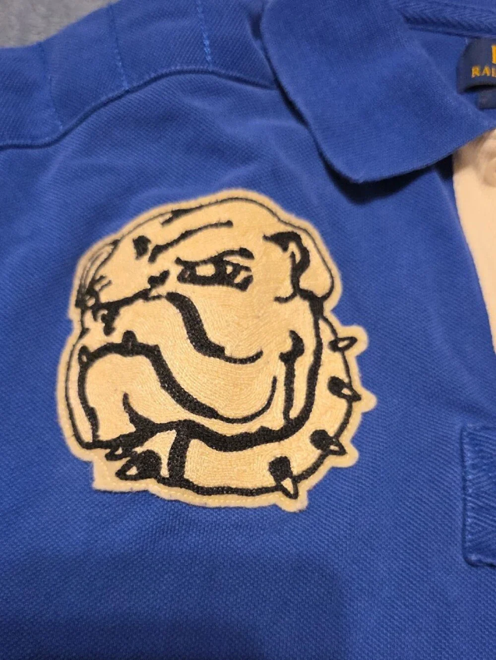 Polo by Ralph Lauren Royal Blue Short Sleeve Polo with Embroidered Patches